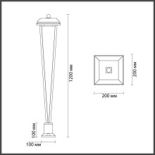 Уличный светодиодный светильник Odeon Light Nature Bearitz 6655/12GA