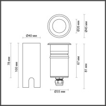 Ландшафтный светодиодный светильник Odeon Light Nature Ingro 6660/1GL