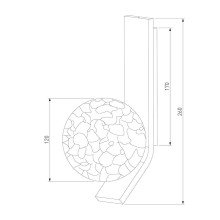 Бра Eurosvet Luxor 40019/1 серебро