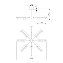 Потолочная люстра Eurosvet Trompeta 70144/8 хром