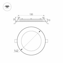 Встраиваемый светодиодный светильник Arlight DL-142M-13W Day White 020109