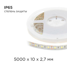 Светодиодная влагозащищенная лента Apeyron 14,4W/m 60LED/m 5050SMD холодный белый 5M 00-10