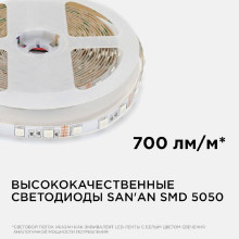 Светодиодная лента Apeyron 14,4W/m 60LED/m 5050SMD разноцветная 5M 00-17