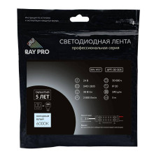 Светодиодная лента Apeyron 38W/m 240LED/m 2835SMD холодный белый 5M 00-305