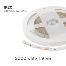 Светодиодная лента Apeyron 4,8W/m 60LED/m 3528SMD холодный белый 5M 00-02