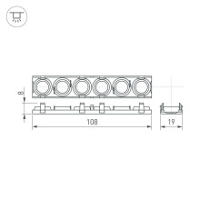 Экран линзованный Arlight SL-LINE-W20-30deg-540 041791