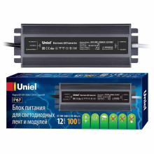 Блок питания Uniel 12V 100W IP67 8,3A UET-VAF-100A67 12V IP67 UL-00007576