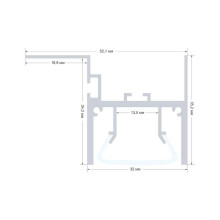 Профиль для натяжного потолка Apeyron 08-54