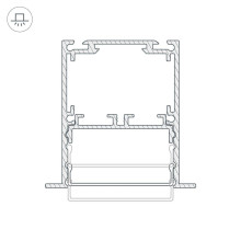 Профиль встраиваемый Arlight SL-Linia52-3L-F-2000 Anod Black 044685