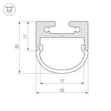 Рассеиватель Arlight SL-Line-2011-2000 Round Opal 019259