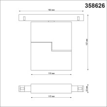 Трековый однофазный светодиодный светильник Novotech Shino Flum 358626