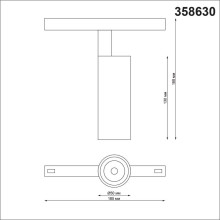 Трековый однофазный светодиодный светильник Novotech Shino Flum 358630