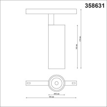 Трековый однофазный светодиодный светильник Novotech Shino Flum 358631