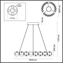 Подвесная люстра Odeon Light CRYSTAL 5008/60L