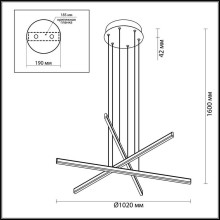 Подвесной светодиодный светильник Odeon Light L-vision Rudy 3890/48L