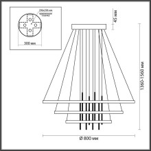 Подвесной светодиодный светильник Odeon Light L-vision Monica 3901/99L