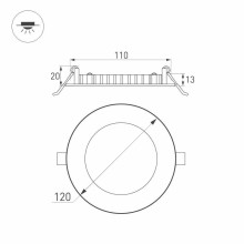 Встраиваемый светодиодный светильник Arlight DL-120M-9W Day White 020106