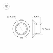 Встраиваемый светодиодный светильник Arlight LTD-70WH 5W Day White 120deg 018040