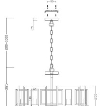 Подвесная люстра Maytoni Bowi H009PL-06G