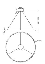 Подвесной светодиодный светильник Maytoni Rim MOD058PL-L65BSK