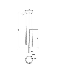 Подвесной светодиодный светильник Maytoni Cascade MOD132PL-L18BSK