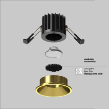 Встраиваемый светодиодный светильник Maytoni Round DL058-7W3K-BS