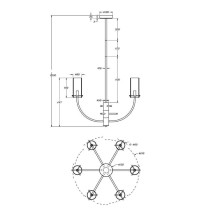 Подвесная люстра Maytoni Arco MOD223PL-06BS