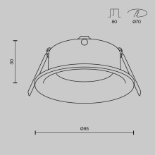 Встраиваемый светильник Maytoni Technical Slim DL027-2-01-S