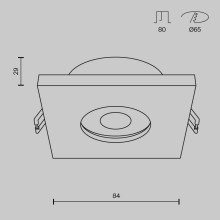 Встраиваемый светильник Maytoni Technical Stark DL083-01-GU10-SQ-S