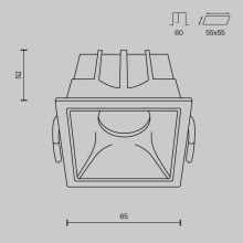 Встраиваемый светильник Maytoni Alfa LED DL043-01-10W3K-D-SQ-W