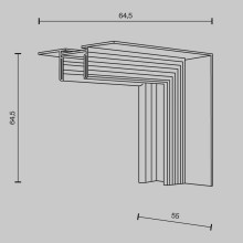 Коннектор угловой внутренний Maytoni Technical TRA172ICL-12B