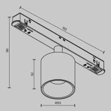 Трековый светодиодный светильник Maytoni Technical Magnetic Exility Alfa S TR132-4-7W-DS-BS