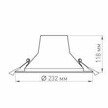 Встраиваемый светодиодный светильник Arlight LTD-Legend-R230-35W Warm3000 027320(1)