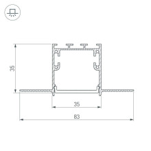 Коннектор угловой Arlight SL-Linia32-Fantom-135 030093