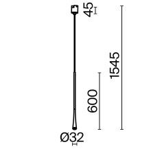 Трековый подвесной светильник Maytoni Technical TR168-1-7W3K-M-BS