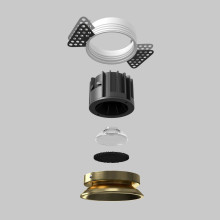 Встраиваемый светодиодный светильник Maytoni Round DL058-12W3K-TRS-BS
