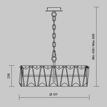 Подвесная люстра Maytoni Puntes MOD043PL-06G