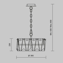 Подвесная люстра Maytoni Puntes MOD043PL-04CH