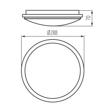 Настенно-потолочный светодиодный светильник Kanlux ORTE LED 24W-NW-O-SE 29163