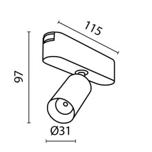 Трековый светодиодный светильник Maytoni Technical Focus LED TR103-1-5W3K-M-B