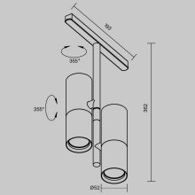 Трековый светодиодный светильник Maytoni Technical Magnetic Exility Elti Duo TR005-2-2X12W3K-B