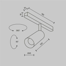 Трековый светодиодный светильник Maytoni Technical Magnetic Exility Focus Led TR032-4-5W3K-M-DS-BW