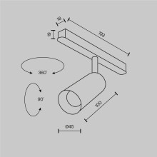 Трековый светодиодный светильник Maytoni Technical Magnetic Exility Focus Led TR032-4-5W3K-M-DS-BW