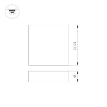 Потолочный светодиодный светильник Arlight SP-Quadro-S175x175-16W Day4000 034779