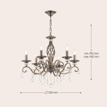 Подвесная люстра Maytoni Grace RC247-PL-06-R