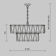 Подвесная люстра Maytoni Puntes MOD043PL-12G