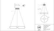 Подвесной светодиодный светильник Maytoni Chain MOD017PL-L50N