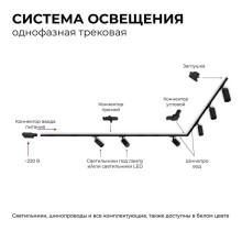 Коннектор прямой однофазный Apeyron 09-121