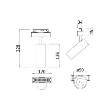 Трековый светодиодный светильник Maytoni Track Lamps TR019-2-10W4K-B