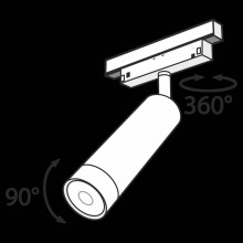 Трековый светодиодный светильник для магнитного шинопровода Maytoni Track Lamps TR019-2-7W4K-B